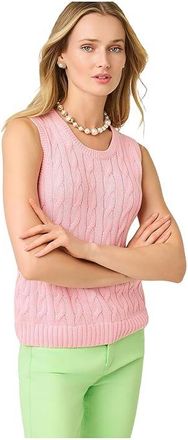 Lilly Pulitzer Brockton Crew Neck Sweater Womens Sweater Conch Shell Pink : XXS, Cotton