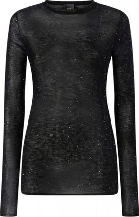 Pinko Long Truien - Dames - Longsleeves - Zwart - L - Tops