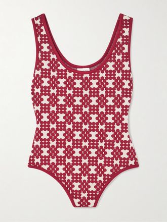 Dries Van Noten Body In Maglia Jacquard - Rosso