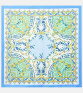 Etro Floral silk twill scarf