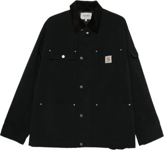 Carhartt Work in Progress Corduroy-Collar Patch Pocket Jacket - Heren - Zomerjassen - Zwart - M - Jassen