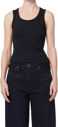 A Gold E Poppy Tank In Black