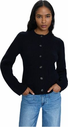 Pistola Denim Dani Button Down Cardigan In Noir