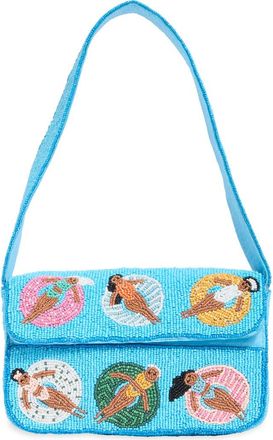 Collection XIIX Pool Scene Beaded Shoulder Bag in Blue Multi at Nordstrom Rack