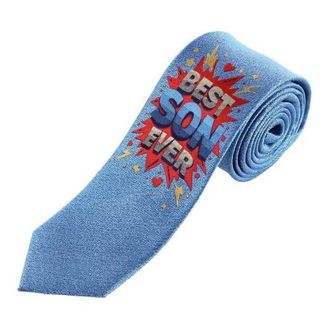 Trafalgar Store Boys Best Son Ever Novelty Silk Necktie in Blue at Nordstrom