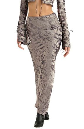 House of CB Clara Bias Cut Satin Skirt in Bronze at Nordstrom, Size X-Small