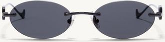 Valentino Occhiale Geometrico In Metallo Donna NERO/GRIGIO 53