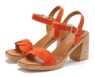 Lascana Riemchensandalette »Sandale, Sandalette, Sommerschuh« aus weichem Leder mit Blockabsatz