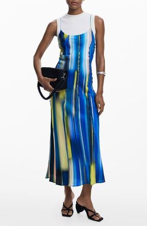 Desigual Sleeveless Maxi Dress in Blue at Nordstrom, Size X-Large