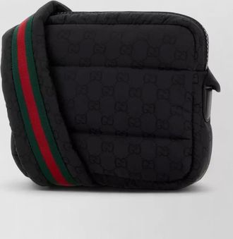 Gucci quilted fabric crossbody bag adjustable strap