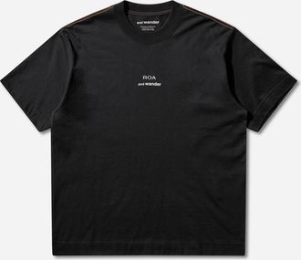 Roa And wander Logo Printed T-Shirt Black