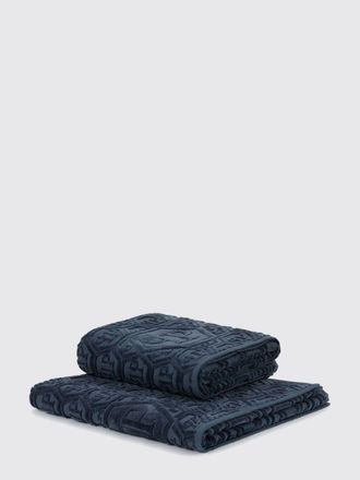 Philipp Plein Set di 2 asciugamani in spugna di cotone con logo jacquard