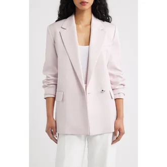 Mango Americana Marina Blazer in Light/pastel Purple at Nordstrom, Size X-Large