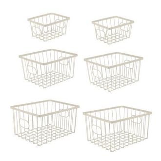 Happimess Camden Vintage Industrial Handmade Wire Metal Nesting Storage Baskets in Almond at Nordstrom