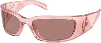 Prada Zonnebril - Dames - Zonnebrillen - Roze - 60 MM - Accessoires