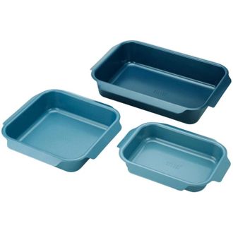 Joseph Joseph Bandejas Para Asar Antiadherentes, Joseph Joseph, Nest Oven, Set De 3 Bandejas, Ahorro De Espacio, F&aacute;cil Manejo, Acero Carbono, Apto Para Horno, Color