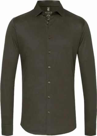 DeSoto Heren, Overhemden, Groen, Maat: 2XL Katoen