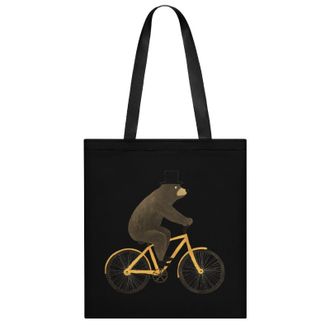 Generic Brown Bear Rider Womens Tote Casual Shopping Bag Lightweight Shoulder Bags Hobos Handbag for Work Travel Daily 35x40cm