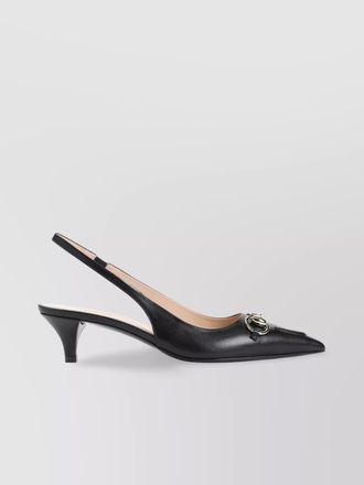 Gucci 45 slingback flat pointed toe pumps
