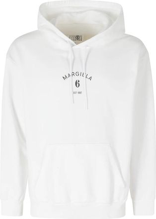 Maison Margiela Felpa Hoodie - Heren - Hoodies - Wit - L - Katoen - Hoodies & sweatvesten