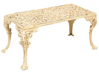Biscottini International Biscottini - Mesa De Centro De Hierro Fundido Con Acabado Antiguo