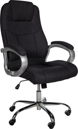 Clp Silla de oficina giratoria regulable en tela negro