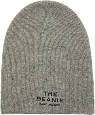 Marc Jacobs The Beanie Logo Merino-blend Beanie - Grey - One Size