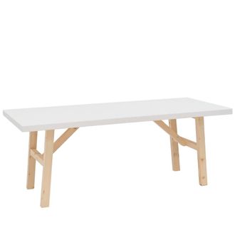 Deco Wood Mesa de centro de madera blanca 120x45cm