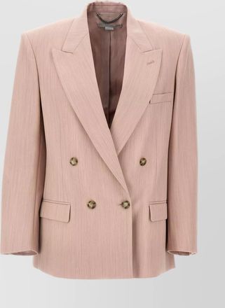 Stella McCartney double-breasted wool blazer with structured shoulders