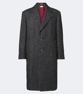 Brunello Cucinelli Cappotto in misto lana e alpaca spigato