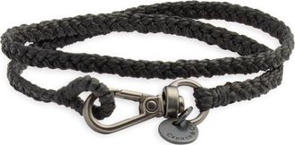 Caputo & Co. Mens Hand Braided Nylon Bracelet in Black at Nordstrom