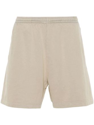 Acne Studios Jersey shorts met logopatch - Beige