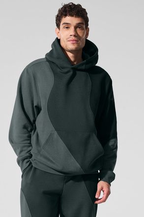 Alo | Make Waves Hoodie in Charcoal Green Tonal, Size: XXS MEN/XS WOMEN