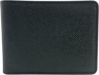 Louis Vuitton Black Leather Wallet (Bi-Fold) (Pre-Owned)