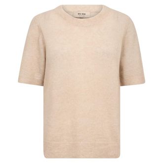 Mos Mosh MMMape SS O-Neck Knit - Knitwear - Mujer - Beige - S