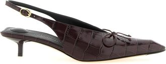 Jacquemus Maroon Bow Pumps