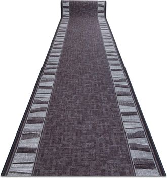 RugsX Rugsx - Alfombra De Pasillo Con Refuerzo De Goma Linea Gris 100cm Grey 100x1100 Cm