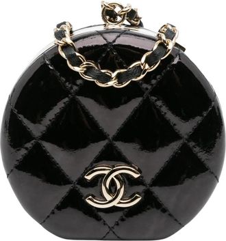 Chanel Pre-owned Ronde Clutch Tas - Dames - Vintage Clutch - Zwart - ONE Size - Vintage