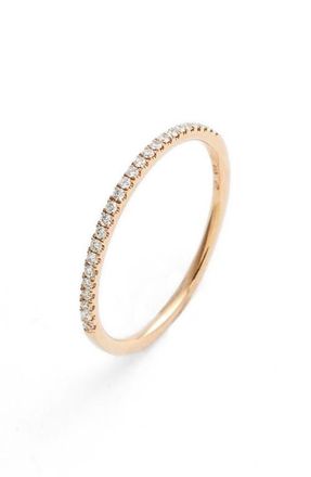 Bony Levy 18K Gold Diamond Stacking Ring in 18K Rose Gold at Nordstrom, Size 6.5
