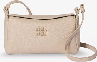 Miu Miu Borsa a tracolla in pelle con logo frontale - MIU MIU - gender_Woman