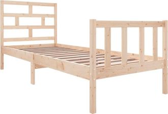 vidaXL Bed Frame without Mattress Solid Wood Pine Small Single vidaXL