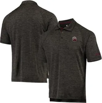 Colosseum Mens Colosseum Heathered Black Montana Grizzlies Down Swing Raglan Polo in Heather Black at Nordstrom, Size Medium
