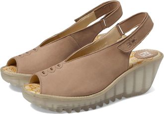 FLY London Fly London YEAY387FLY Sandals Womens Taupe Wedge Heel Slingback ZOGG2246