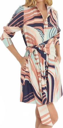 Hutch Okin Mini Dress In Multi Organic Wavy Geo