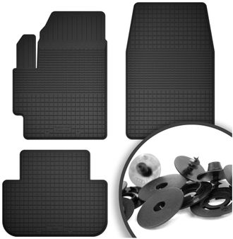 OEM Alfombrillas De Goma + Topes Para: Honda Civic Vii Hatchback De 3 Puertas, Coup&eacute; (2001-2005)