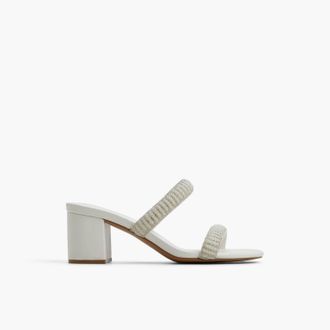 Call It Spring Womens Calianaa Block Heel Sandal In White