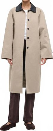 Staud Jonah Long Jacket In Riverstone