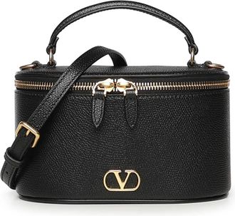 Valentino Garavani Handbags, female, Black, Size: ONE SIZE VLogo Signature Mini Vanity Bag