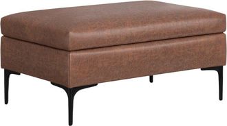 Simpli Home Rebecca 36In Mid Century Rectangle Rectangular Coffee Table Storage Ottoman With Lift Up Lid