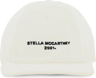 Stella McCartney Logo Baseball Cap - Dames - Petten - Wit - 57 CM - Katoen - Accessoires